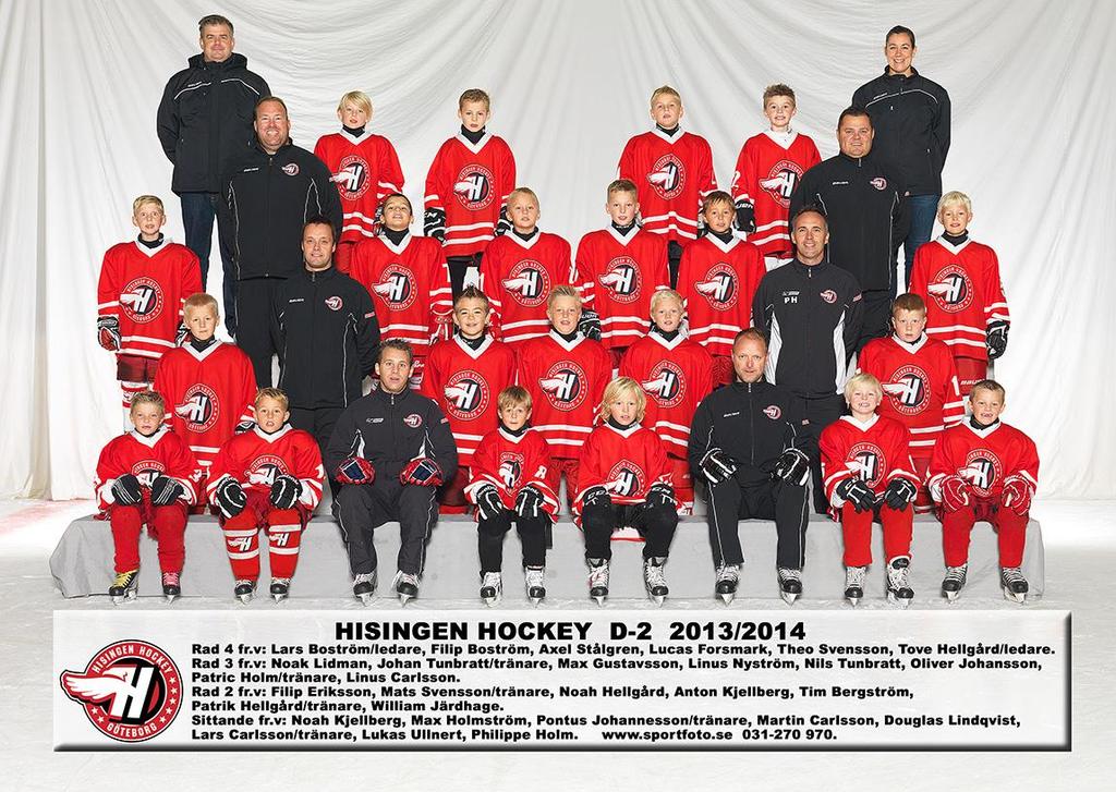 Verksamhetsberättelse Hisingen Hockeys U9-lag (födda 2005) D2-p Vi startade upp säsongen med ett gäng på 19 glada barn (05 & 06) och ett härligt antal ledare som följt med från Hockeyskolan med