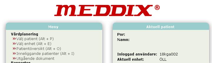 Lista Inneliggande patienter Efter att inskrivningsmeddelande skickats finns patienten på platslistan - Inneliggande