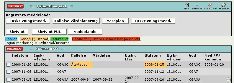 1. Enhetstillhörighet Kommun och Vårdcentral måste anges. Har du valt fel vårdcentral ändrar primärvården till rätt. Tillhör patienten privat vårdgivare anges valet Aktör utanför Meddix SVP.