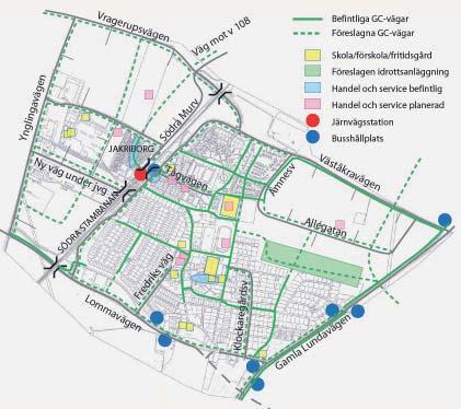 Trafikplan I samband med fördjupningen av översiktsplanen för Hjärup upprättades en trafikplan 2007 (Trafikplan för Hjärup. WSP 2007-11-30, rev 2008-03-12).