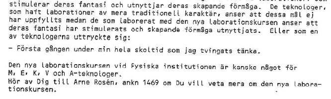 Tänka, Experimentera, Analysera,