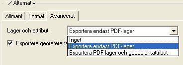 Exportera PDF avancerade funktioner PDF:er exporterade från ArcMap innehåller avancerad funktionalitet utöver användandet som grafiska format.