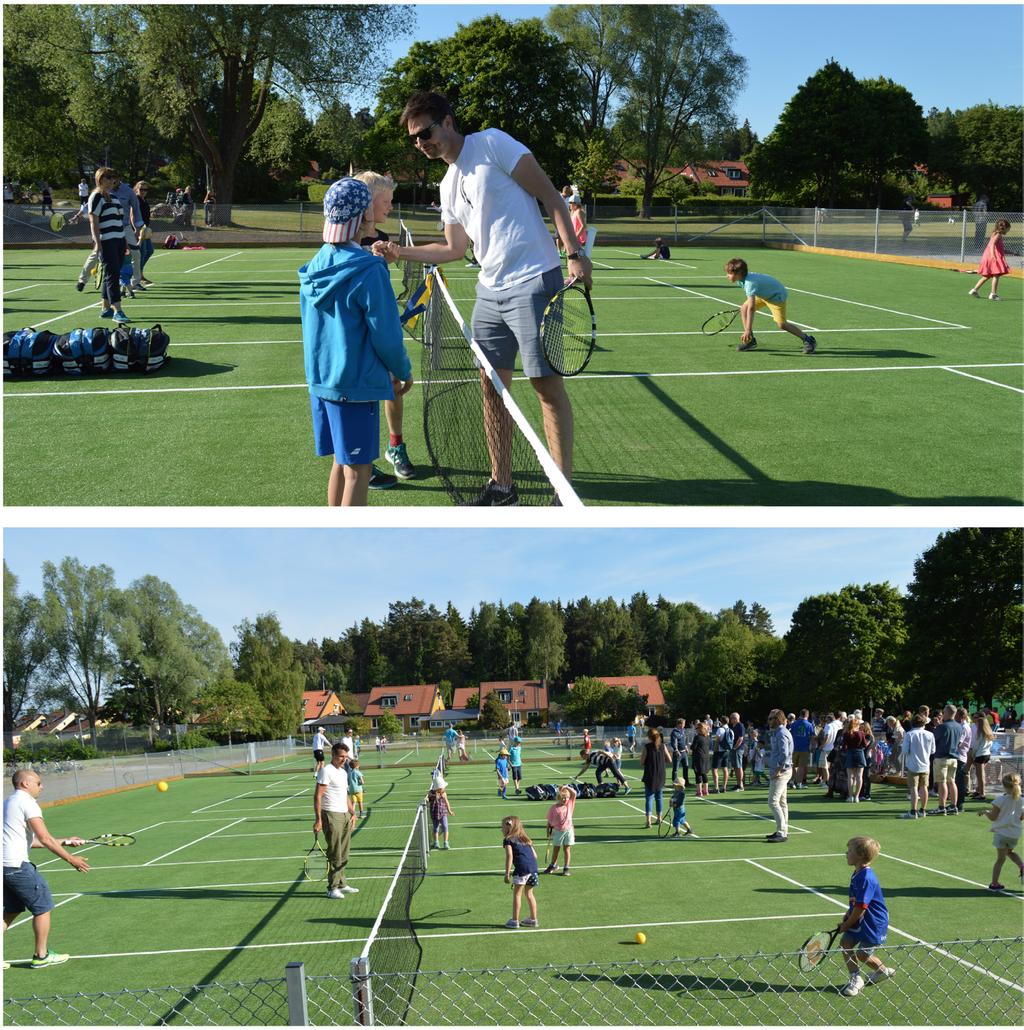 Idén väcktes i oktober 2013 och mer än två och ett halvt år senare står tennisbanorna klara. Ellagårds TK och Tennis Stockholm har varit drivande i projektet som finansierats av Täby kommun.