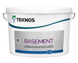 Rekommenderad grundfärg: TeknosPro Grund Förpackningsstorlekar: 2,7 l, 9 l _ TEKNOSPRO 10 Väggfärg Tak och väggar i torra utrymmen inomhus. buren, alkydförstärkt akrylatfärg.