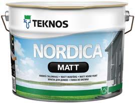 Rekommenderad grundfärg: Nordica Primer NORDICA MATT Husfärg Nya och tidigare målade träytor utomhus buren helmatt akrylatfärg