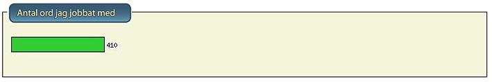 När du läst 10 000 ord får du en grön fyrkant. Därefter börjar du om med nya klossar. Du får räkna ord från alla typer av övningar i Textbanken.