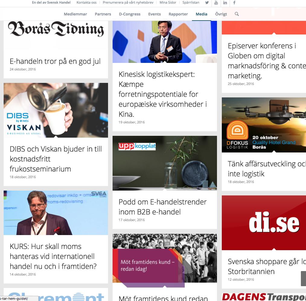 Hemsidan På vår blog finns en översikt av de senaste