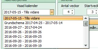 Schemat som rullat före den tillfälliga förändringen är den som sedan rullar efter