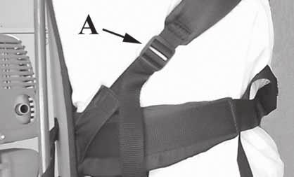 NOSILNI JEREM Pravilna nastavitev nosilnih jermenov omogoča pravilno ravnotežje motorne kose in pravilen odmik od tal.