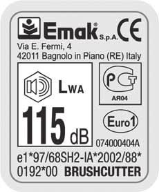 9 - Znak CE o skladnosti. 10 - Serijska številka. 11 - Leto proizvodnje. 12 - Največja hitrost izstopne gredi, RPM.