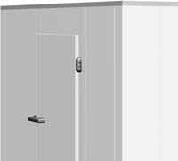 Tröskel och dörrkarm är tillverkade av rostfritt stål AISI 304. Det finns ett värmeelement i frysrummets dörrkarm som förhindrar att kondens skapas i dörrkarmen så att dörrtätningen fryser fast.