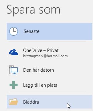 Spara text - Ångra Spara text När du har skrivit en text vill du oftast spara den, på USB-minne, på hårddisken, på nätverket eller via någon tjänst på internet.