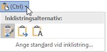 Det är inte ett bra sätt att arbeta om texten ska flyttas till nästa sida, du kommer att märka att texten sticker iväg då. 1. Markera texten 2. Placera muspekaren på den markerade texten 3.