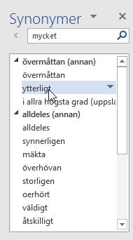 Språkkontroll I svensk version av Word finns språkkontroll för åtminstone engelska.