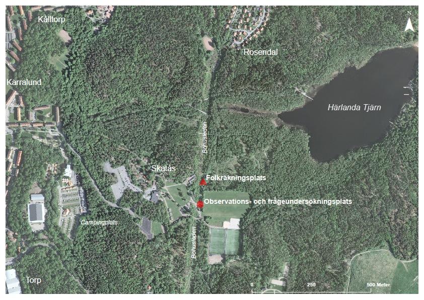 Skatås ligger i Göteborgs kommun och ligger beläget på spetsen av DelsjönHärskogen (se figur 7). Förvaltningen av området sköter Göteborgs Stads park- och naturförvaltning.