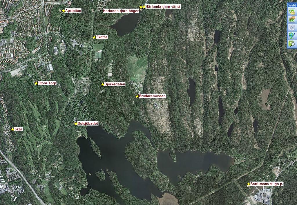 Bilagor Bilaga 1 Bilaga 1 visar tio mätpunkter i Delsjöområdet Bilaga 2 Kön Ålder Boende (Stad - by runt Delsjön) Boende uppväxt Vilket land uppväxt Postnummer till bostadsadress Civilstatus