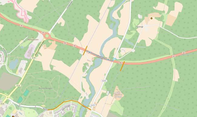 71 Lj 110: Rv 25 Haganäs Sickinge Kommunens prioritering: 2 Läge: Norr om Ljungby Hastighet: 70 km/h NNK: 0,7 Längd: