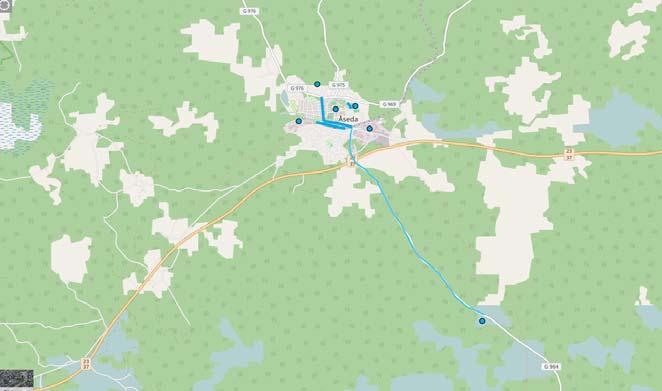 Up 8: Lv 964 Klöverfors Järnvägsg Kommunens prioritering: 3 Läge: Söder om Åseda Hastighet: Huvudsakligen 80 km/h, i tätorten