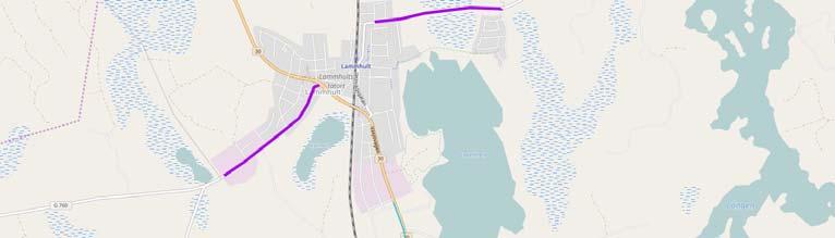 (tung trafik: 97) Vägbredd: 8 m Motivering/Övrigt: Binder ihop med Sydostleden norr om Torsjön i Ingelstad.