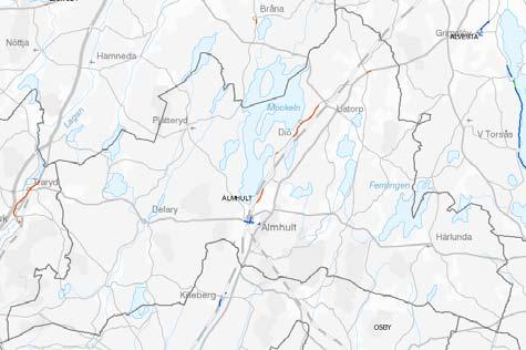 Älmhults kommun Befintliga cykelvägar