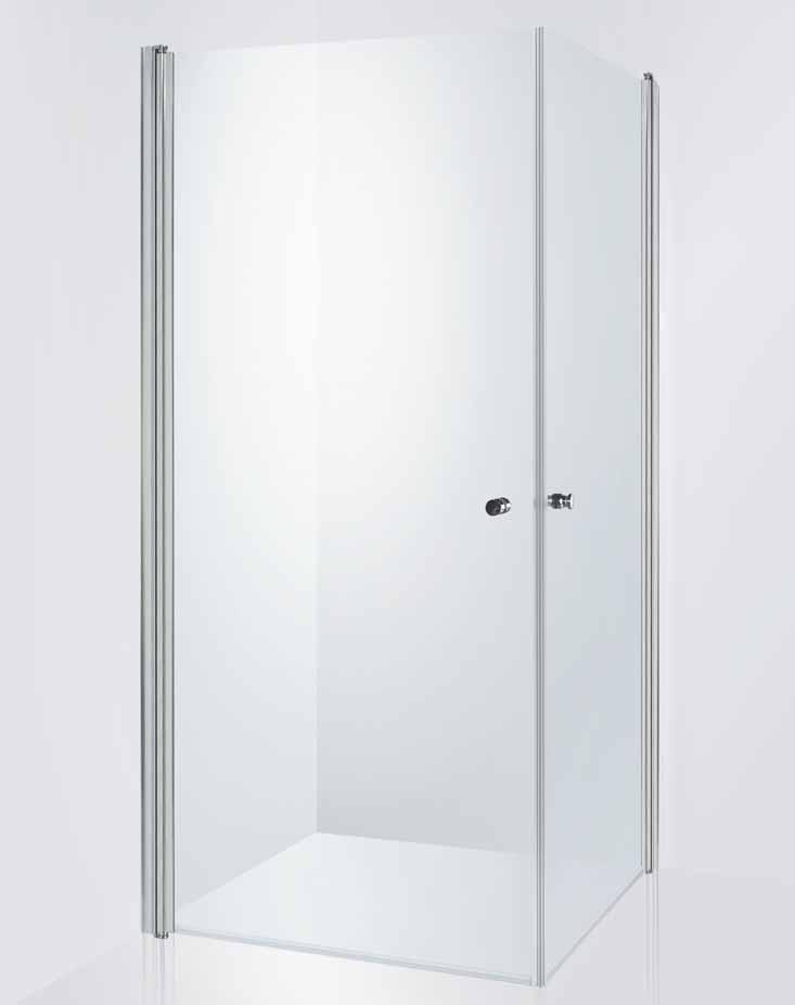 DE LUXE-SERIEN Twin de Luxe Stor duschplats, praktisk att använda, enkel att göra rent! Pris från 6995:- Fakta Slagdörrar i 6 mm härdat säkerhetsglas. Gångjärn med lyftfunktion och vinkelinställning.