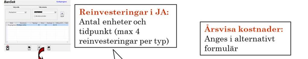 3.6.2 Drift, underhåll och reinvesteringar I effektformuläret Drift, underhåll och reinvesteringar finns