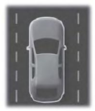 Körhjälpmedel E165517 A B Varning Hjälp Varning + Hjälp Ratten drar automatiskt in mot filens mitt. Ratten vibrerar om bilen fortsätter glida ut ur filen. ANM.