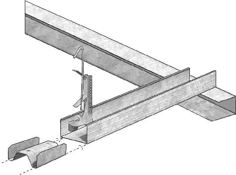 5.1 Gyproc GK-System Två nivåer och ett lag gipsskivor max 900 mm max 1200 mm 1. Markera en vågrät linje för takhöjden. Märk upp linjer i taket för bärprofilerna med c-avstånd 1200 mm.