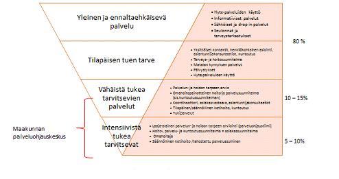 Bild 5. Beskrivning av klientsegmentet Service enligt den lättare linjen, föreyggande service som främjar hälsan och välbefinnandet Landskapet fastställer hurdana.