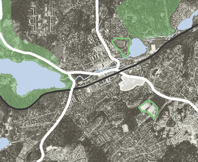 Mot väg 40 Göteborg-Borås Wendelsbergsparken Mot väg 40 Göteborg-Borås Idrottsplats Rådasjöns