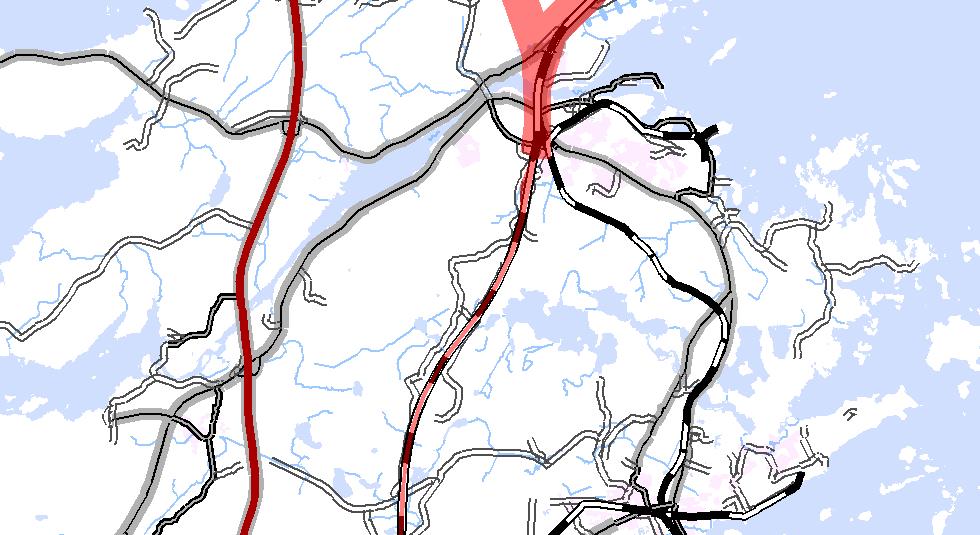 Axmartavlan Ljusne Två korridorer studeras vidare, längs befintlig bana i öster och en rakare sträckning några kilometer västerut.