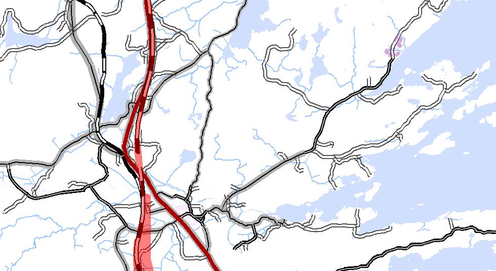 4. REDOVISNING AV ALTERNATIVEN Lantmäteriet 2001, GSD, Terrängkartan.