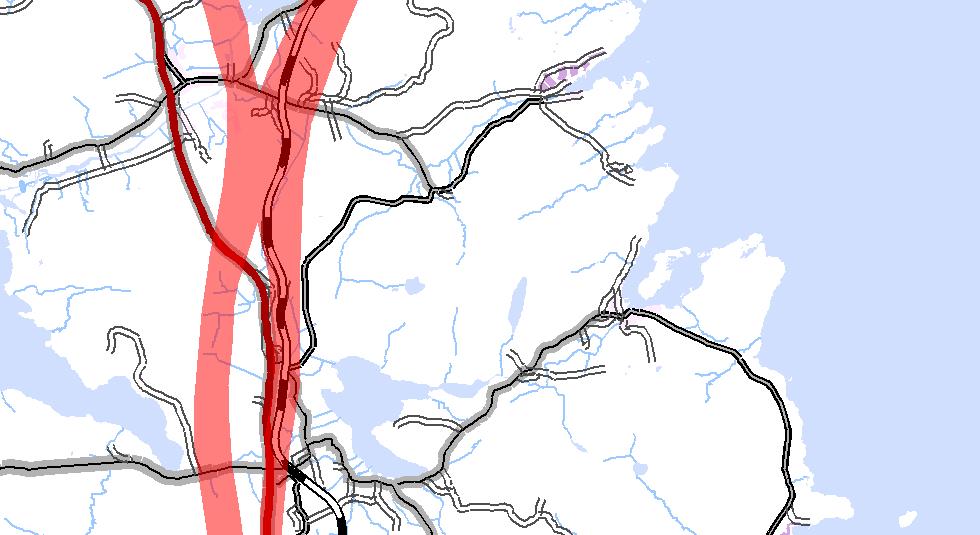 Passage av väg E4 kan ske ända fram till backen ned mot Gnarp. Öster om Gnarp begränsas korridoren av väg E4 och passage mellan bebyggelsen öster om väg E4.