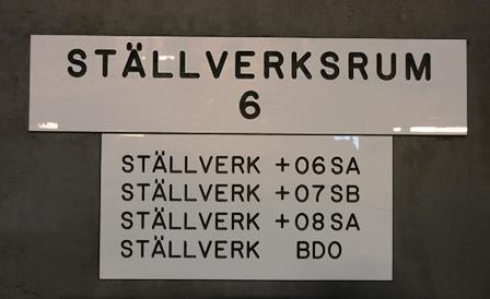 märkning kabel invid anslutningar.
