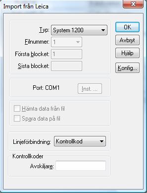 TopoSurv svensk manual Import från Leica instrument 1.