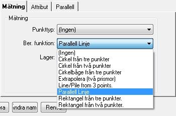 Inställningar Bakobjekt Piké För stationsetablering. Anges om punkten med denna kod används som bakobjekt i uppställningen. Detta är enbart ett sätt att markera bakobjekt för Topocad på.