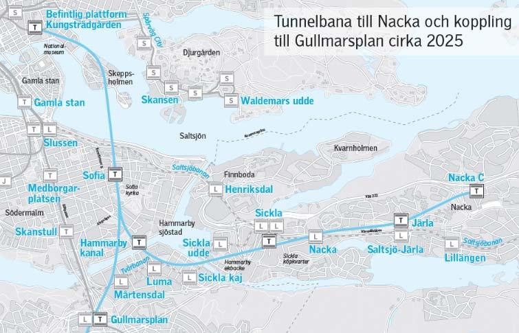 till Nacka Detaljplan för tunnelbana till Nacka, på Sicklaön, Nacka kommun.