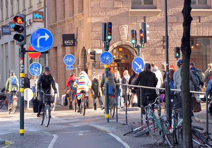 Samhällsplanering som främjar en hållbar utveckling Foto: Christina Fagergren Under de senaste åren har antalet resor med cykel ökat.