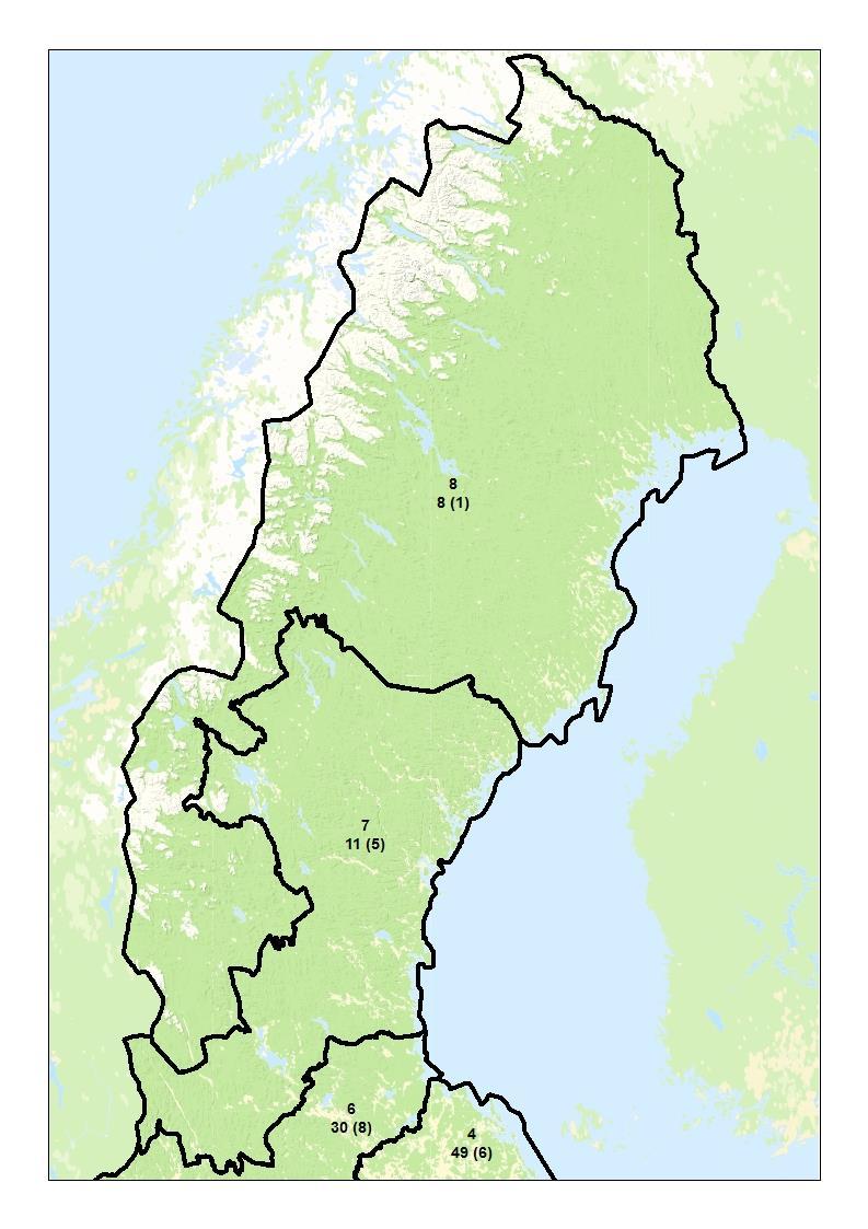 Produktionsområden. Betesmark tusen kr/ha.