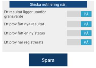 Notifieringar från en prenumeration går att synkronisera till en annan enhet om du använder samma