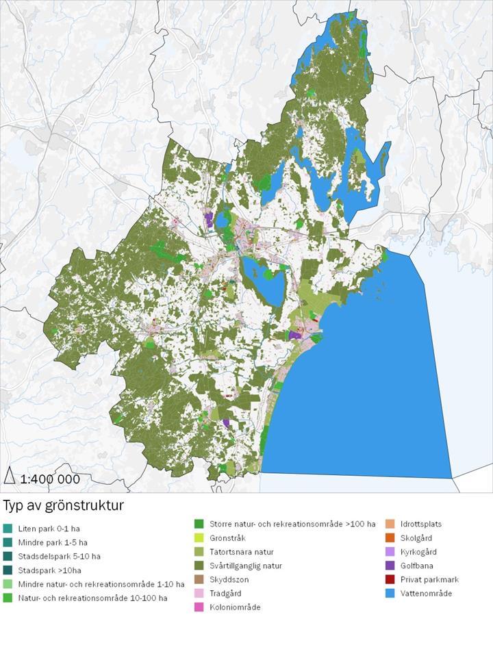 3.1. Sociotopkarteringen Sommaren 2015 gjordes en kartering av all grönstruktur i Kristianstads kommun utifrån vilken typ av grönstruktur den kunde bedömas som.