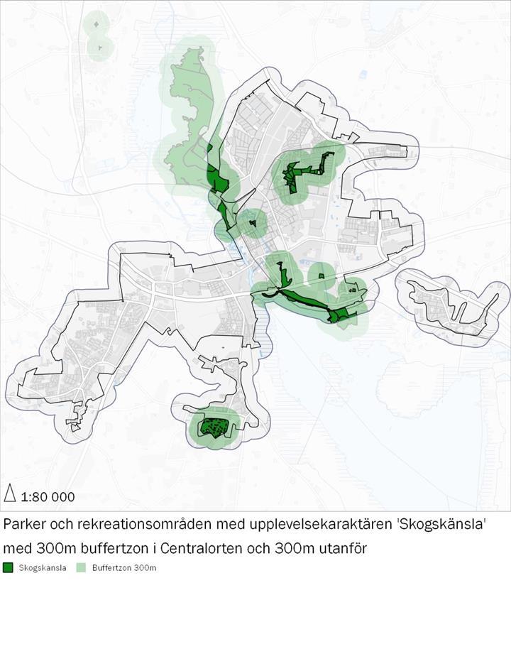 Karta 34. Upplevelsekvaliteten Kultur. Källa Sociotopinventeringen.