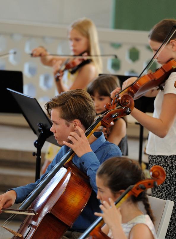 STRÅKORKESTER Nytt upplägg! A-orkester 2-3 h/dag, nivå 3 uppåt Välkommen med du stråkinstrumentalist på högre nivå! Vi jobbar med en spännande och lärorik kammarorkesterrepertoar.