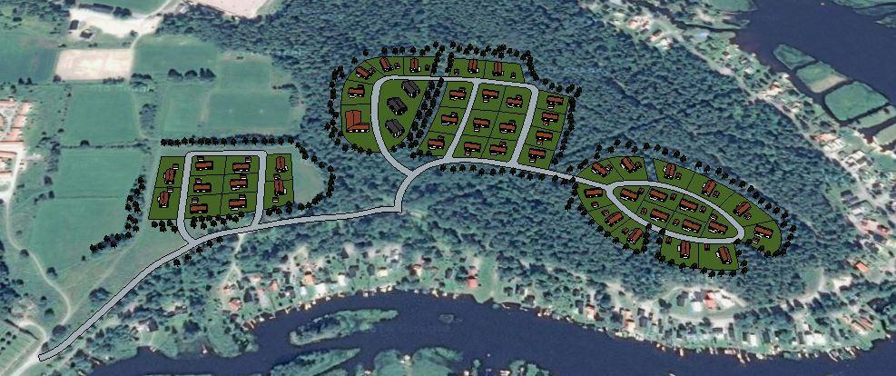 3 Tillkommande bebyggelse och trafik 3.1 Planerad bebyggelse VÄST ÖST Figur 5 Skiss över planerade bostäder.