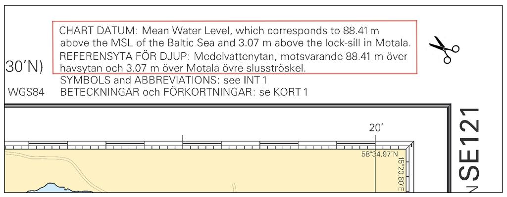 25 mars 2014 Övriga inlandsfarvatten * 9429 Sjökort: 121 Sverige. Övriga inlandsfarvatten. Vättern. Sjökort 121. Informationstext angående referensyta för djup. Rättelse.