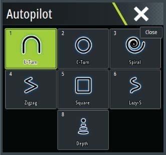 Så länge popuprutan för autopiloten är aktiv kan du inte hantera panelen i bakgrunden eller menyn för den.