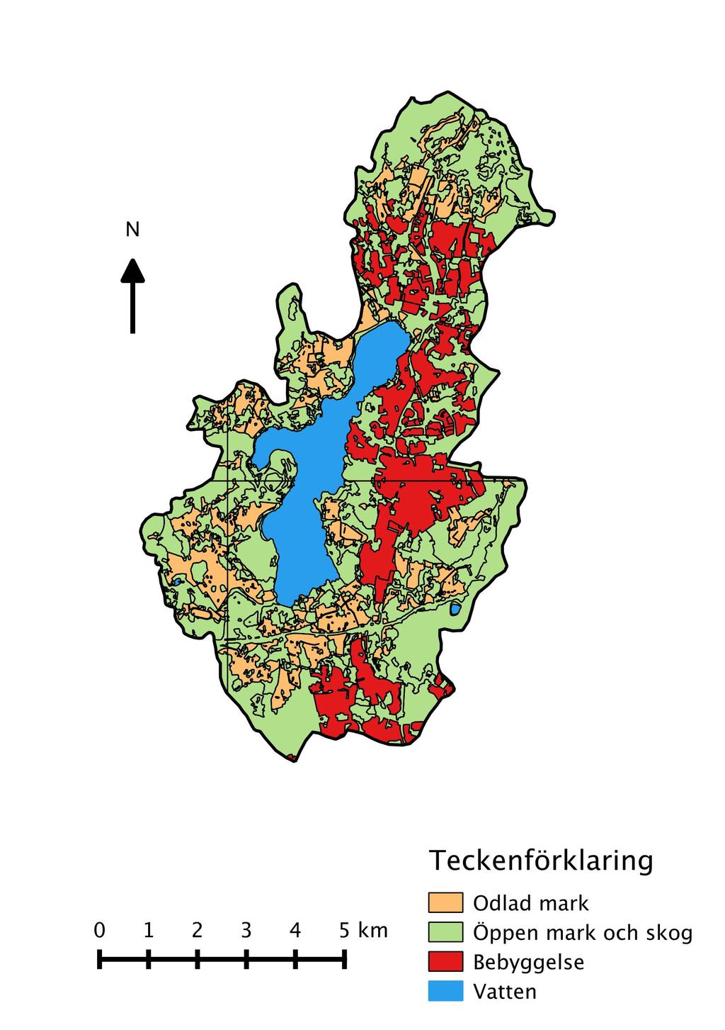 Figur 9. Markanvändning enligt fastighetskartan.