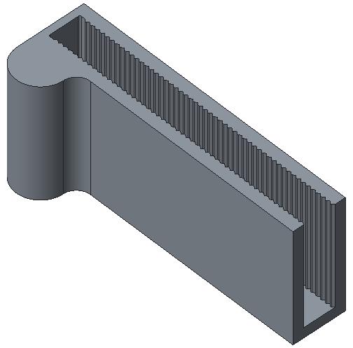 8.4 Packningar/räfflad yta Det har genomgående förutsatts att packningar behövs mellan aluminiumhållaren och glasdörren. Av två anledningar görs här en ändring i form av att ta bort packningarna.