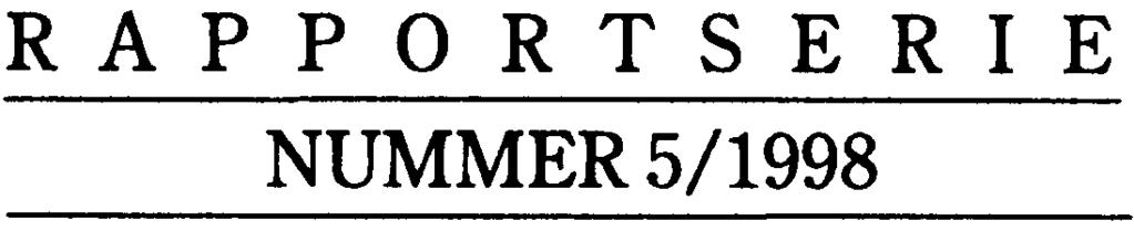 LÄNSSTYRELSENS RAPPORTSERIE Förteckning över utkomna rapporter 1998 Nummer Namn Referent 1 På tal om Kvinnor och Män i Norrbotten Britt-Marie Häggberg, sektor för näringsliv 2 Studier av linjära