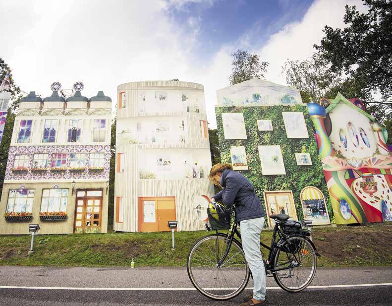 »Nya gatan«i Nacka med fem fasader är skapad utifrån över 200 förslag, där 1 300 Nackabor röstat fram sina favoriter.